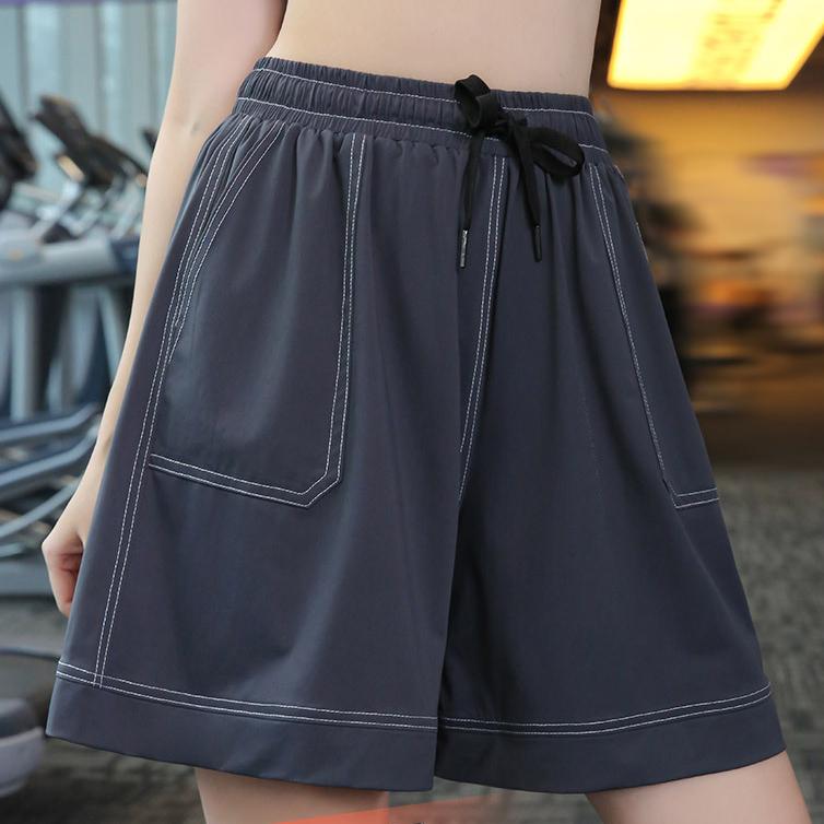 

Спортивні шорти великого розміру. Жіночі повсякденні шорти з високою талією. Шорти для йоги. 4XL темно-сірий