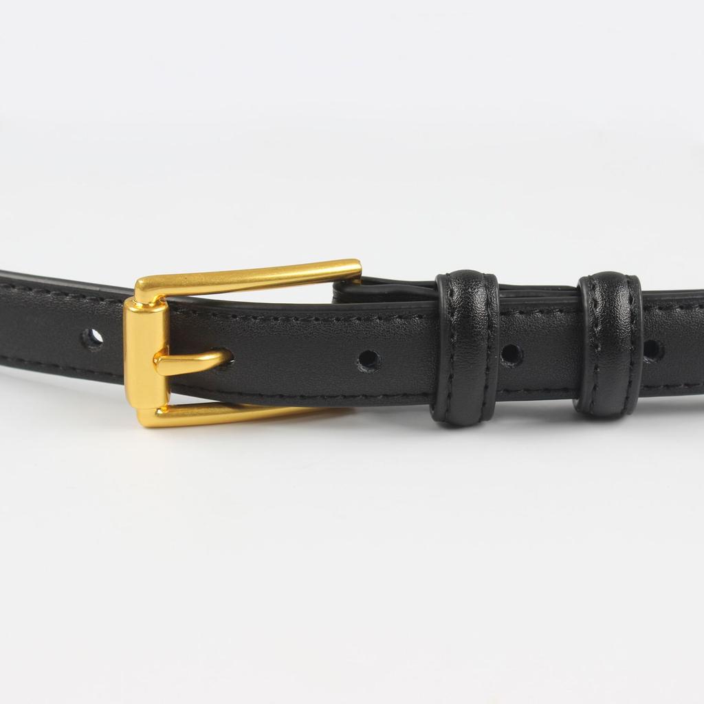 Women'S Leather Thin Belt Decorative Shirt Waist Seal With Dress Suit Waist (2Cm 8 Colors Optional)