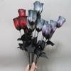 Gothic Style Artificial Rose Flower Red Silk Rose Flower Branch Gothic Flowers Wedding