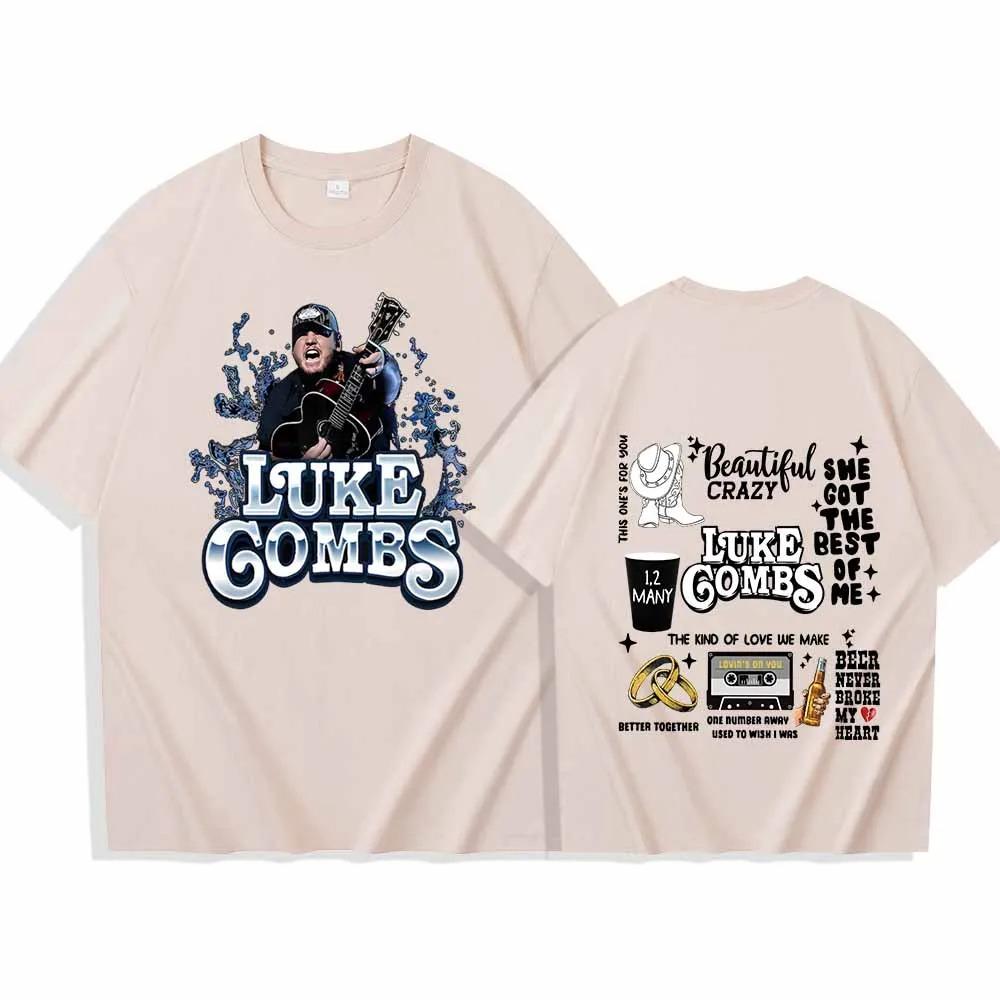 Luke Combs 2026 T-shirt Man Women Harajuku O-neck Summer Casual Shirt Y2k Short Sleeves Classic Streetwear Trendy Cotton