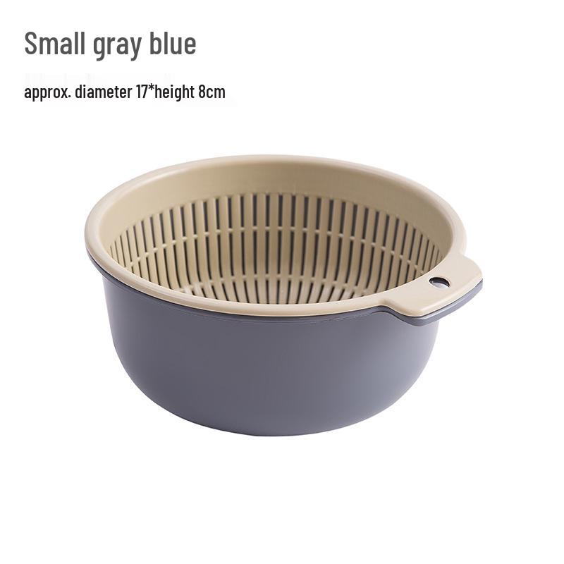 Six-Piece Double Layer Vegetable Washing Basin & Colander Set - Kitchen & Living Room Wash Basket