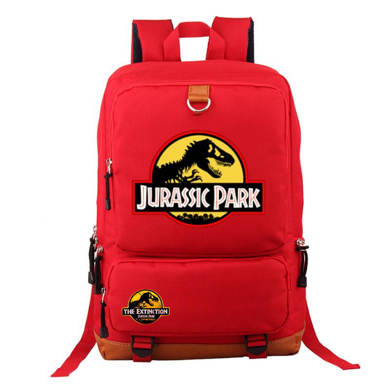 Jurassic Park Dinosaur Print Teen Student Schoolbag Large Capacity Travel Bag Casual Versatile