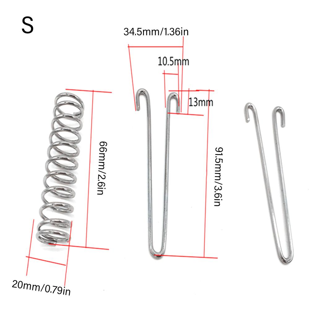 Dog Leash Metal Shock Absorbing Spring Chew Proof Dog Chain Camping Tent Spring Buckle Set Spring Porch Spring Buckle