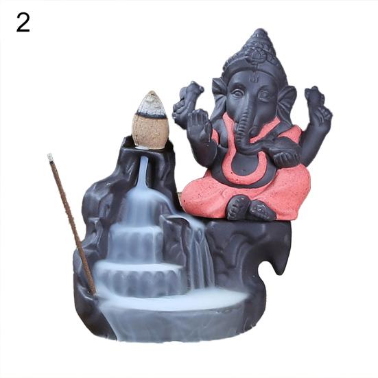 Indien Elefant Gott Ganesha Rückfluss Weihrauch Brenner Räuchergefäß Halter Geschenk Dekoration