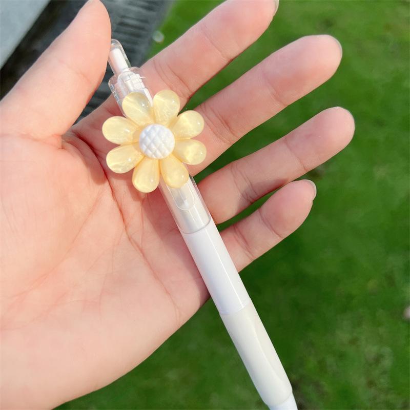 Adorable Sunflower Press Gel Pen Kawaiii Stationery Pens for Writing Pretty Stationery School Supplies Office Accessories