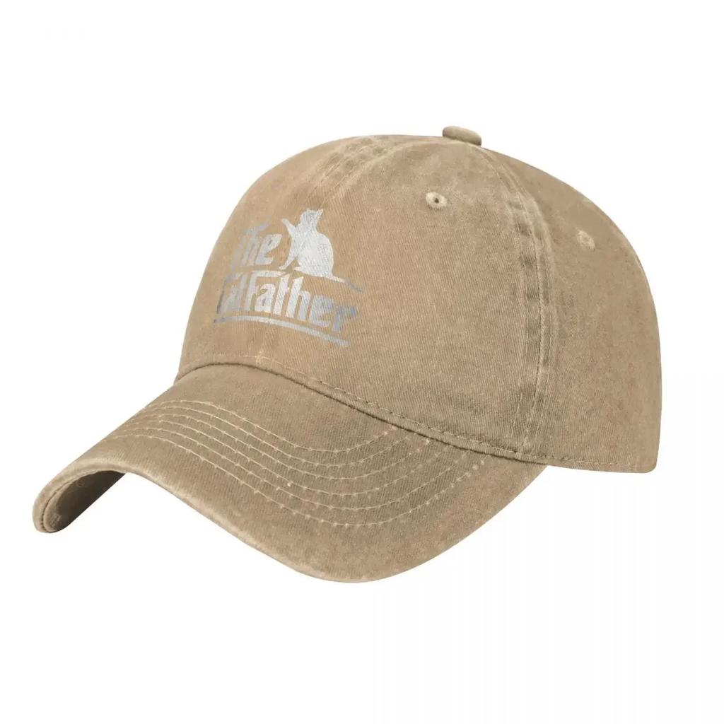3D Cat Father demin Cap Breathable Design Mens Hats Baseball Cap Men