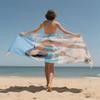 1PC Ultra-Soft Microfiber Beach Towel, Humorous Slogan Print, Quick-Dry Absorbent Sand-Free Towel for Swimming Yoga Camping Trav