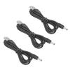 3Pcs USB Power Cord 3.5x1.35mm Jack Charging Cable Wire Line DC 5V for Fan Phone Speaker