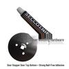 Stainless Steel No-Drill Rubber Door Stopper with Thickened Large Engineering Spring