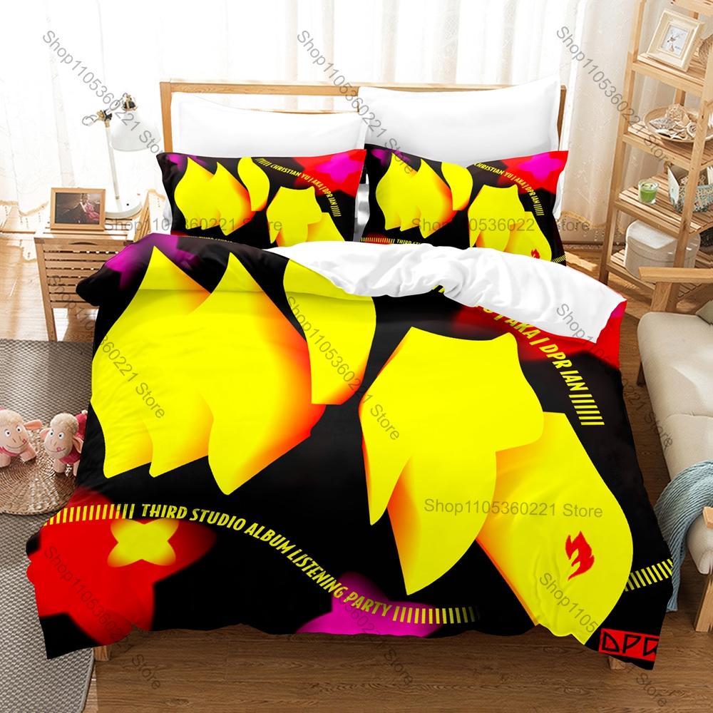 Trendy Mito Dpr Ian Graphic Bedding Set Duvet Cover With 2 Pillowcases Teen Hip Hop Room Decor