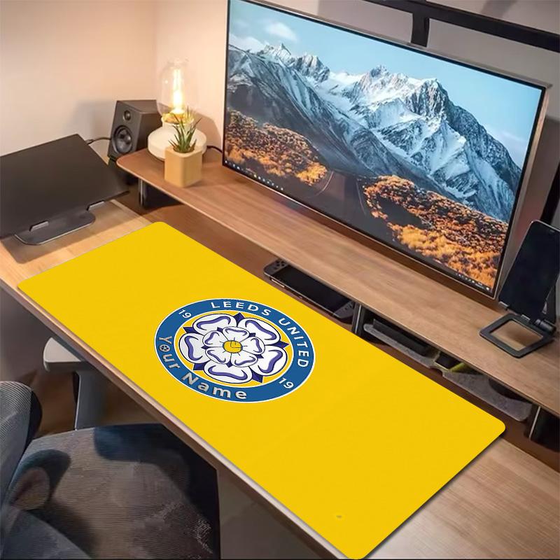 Leeds F2 Custom Name Large Size Mouse Pad Large Gaming Table Cushion Non-slip Laptop Tablet Big Mousepad XXL Mat Mini PC Playmat With Lock Edge