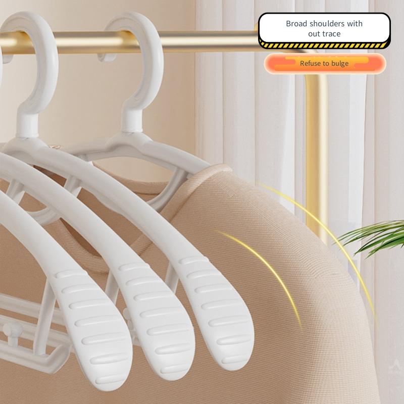 Haushalt Kleiderbügel Anti-Schulterecke Rutschfest Kleiderbügel Nahtlos Winddicht Aufbewahrung Breite Schulter Kleiderstütze