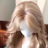 Natural-Looking Golden Long Loose Wave Wig-Heat-Resistant Synthetic Fiber with Realistic Hairline for Daily,Party&Cosplay