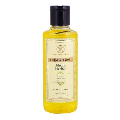 Limpador de ervas naturais (210ml), Sabonete facial de ervas Khadi Natural