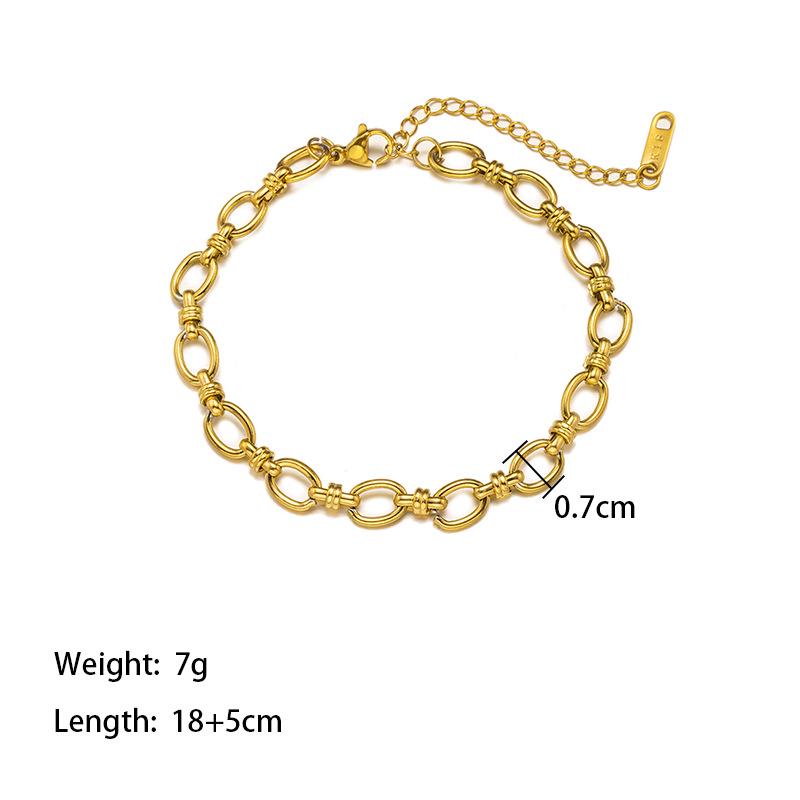 European & American Fashion Titanium Steel Bracelet - Simple & Elegant Design