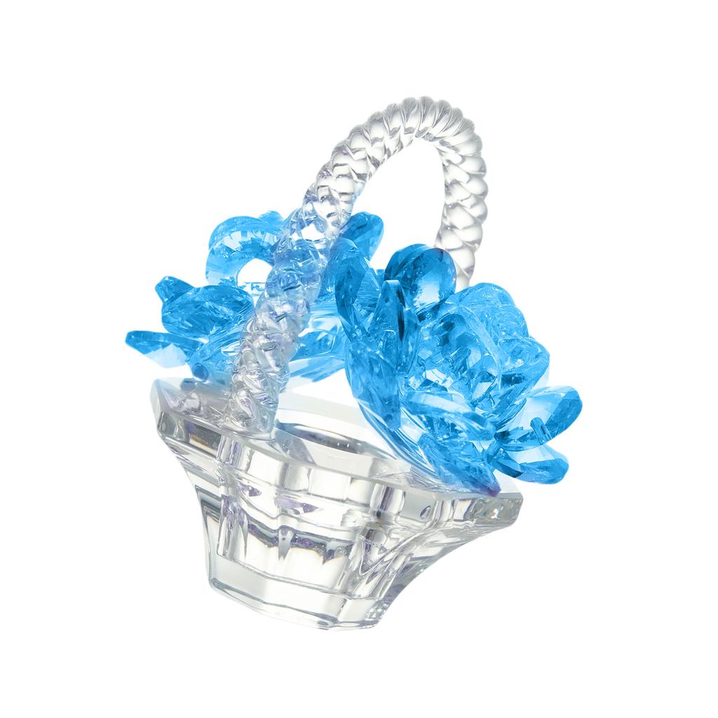 Coș Romantic cu Flori de Cristal cu Trandafiri Cadou pentru Ea de Ziua Îndrăgostiților și Zile de Naștere