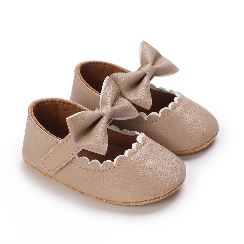 Spring and Autumn 0-1 Year Old Baby Toddler Shoes Soft Bottom Breathable Baby Shoes Half Rubber Sole All-match Princess Shoes