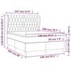 3128771 vidaXL Divan Bed with Mattress Blue 140x200 Cm Fabric