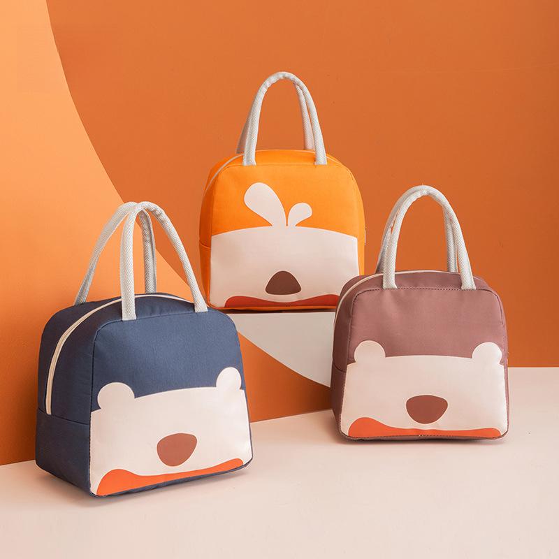 Insulated Lunch Bag Handheld Lunch Bag Large Portable Cute Cartoon Bento Bag