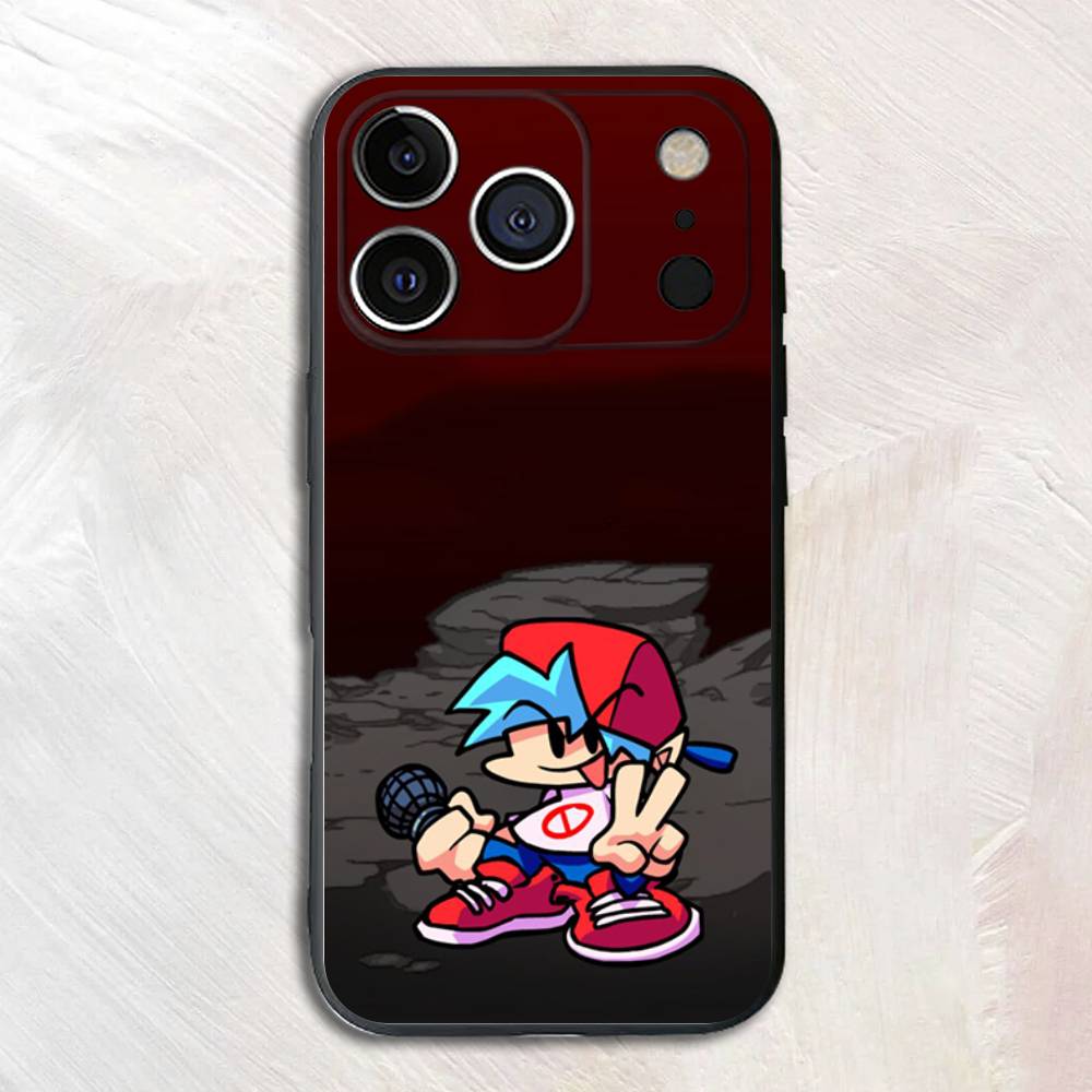 F-Friday N-Night Funkin Silicone Phone Case For iPhone 17,16,15,14,13,12 X XS Plus Pro Max Shockproof Soft Cover