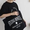 Arch Logo Typography Eco Shoulder Bag Black