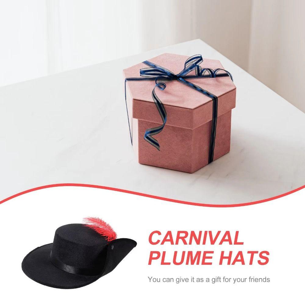 Feather Decor Vintage Fedoras Hats Wide Brim 1920s Jazz Hat Gentleman Fedoras Hats  Halloween