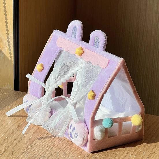 Mini-Puppenzeltbett Niedlicher Baumwoll-Puppenschlafsack mit Baldachin Kreative Schreibtischdekoration für das Kinderzimmer Fördert fantasievolles Spielen & Geschichtenerzählen Spielzeug