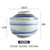 Kitchen Supplies, Ceramic Bowls, Hand-painted Blue and White Porcelain Soup Bowls, Steamed Egg Bowls with Lids, Tableware