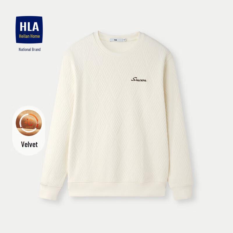 

HLA Men s Winter Round Neck Embroidered Fleece Sweatshirt L