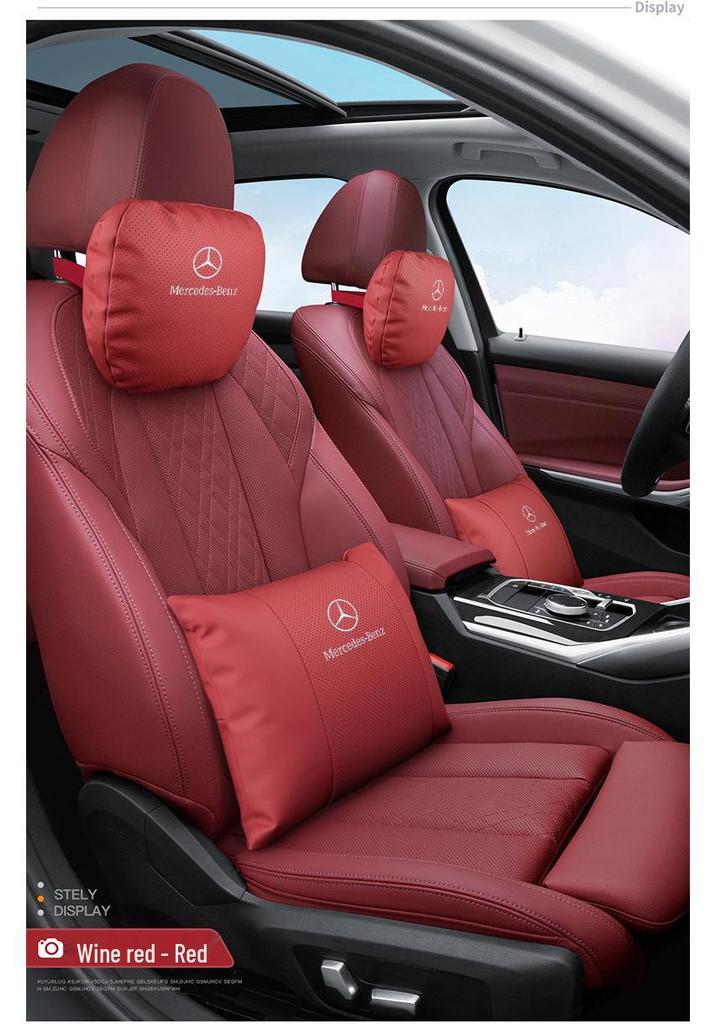 Compatible Mercedes-Benz Headrest & Lumbar Support for C-Class, E-Class, GLA, GLB, GLC Models