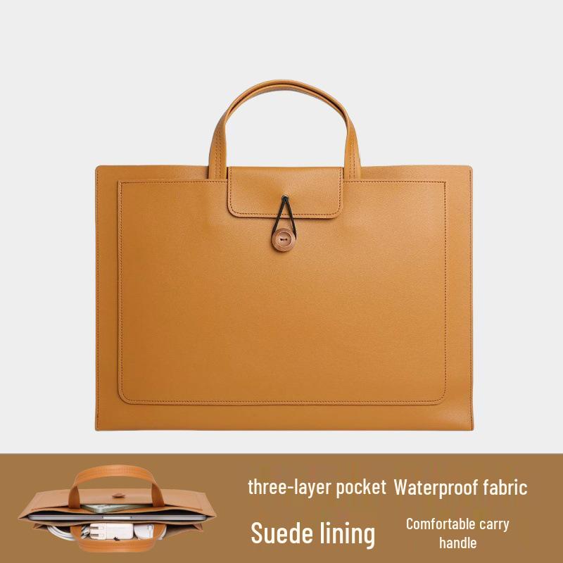 MacBook PU Leather Laptop Bag & iPad Sleeve - 15 Inch Plush Notebook/Tablet Case