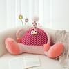 Cozy Monster Cartoon Plush Lumbar Pillow With Breathable Outer Cover For Girls Bedroom Lounge