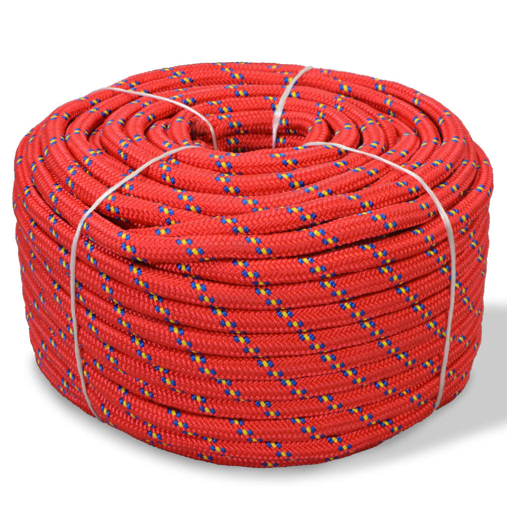 Boat Rope Polypropylene 10 mm 50 m Red