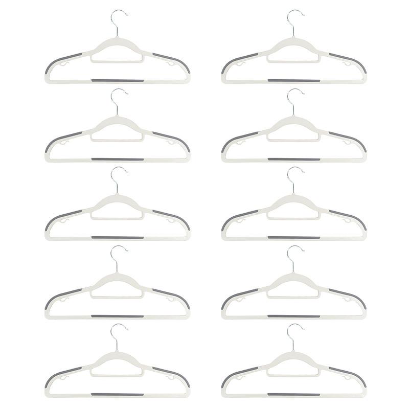 10Pcs Clothes Hanger Durable Abs Girly Heart Pink Love Bow-Knot Pattern Hanger Non-Slip Clothes Hanging Supplies