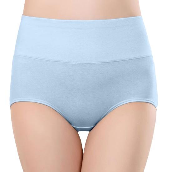 Women's High Waisted Underwear Ladies Breathable Soft Stretch Briefs Tummy Control Full Coverage Panties