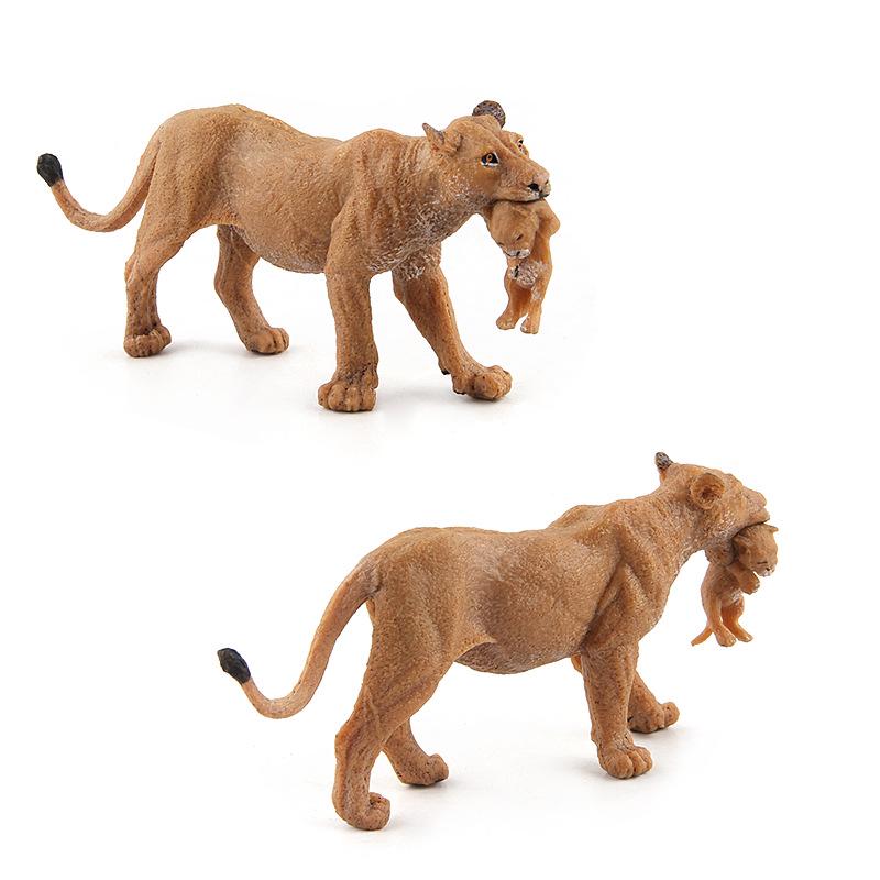 Animal Paradise Forest Animal Cognitive Figure Model Simulation Toy, Lion Family Of Three Optional
