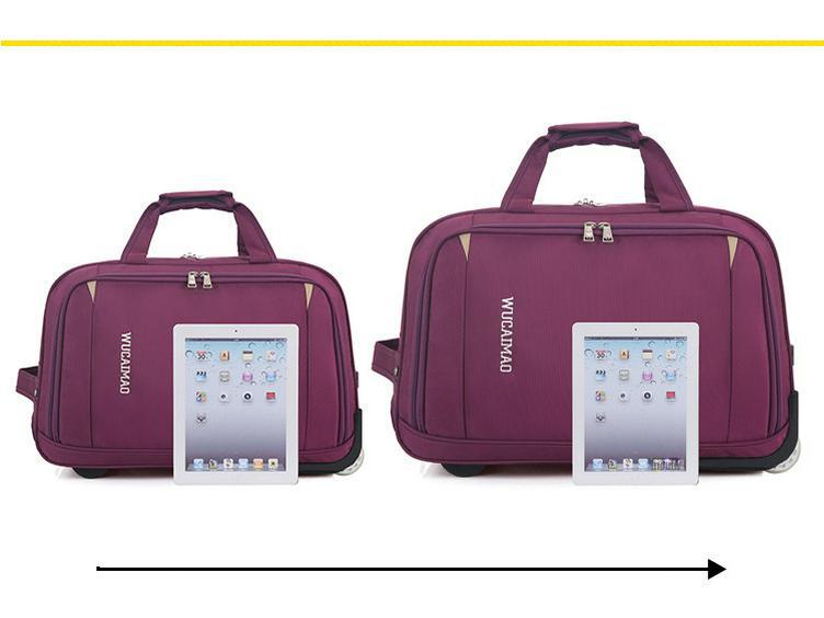 Large Capacity Foldable Oxford Cloth Luggage Bag: Portable 20/24" Travel Trolley Bag