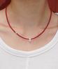 Ourpierre Red Bead Donut Necklace