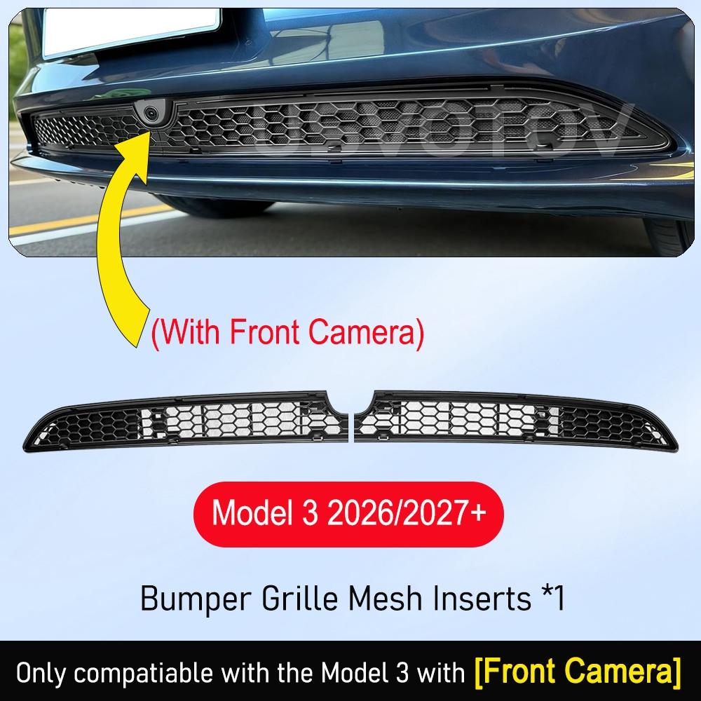 For Tesla Model 3 2026 2026 2026 Model Y Juniper Grille Mesh Inserts Lower Bumper Anti Insect Net Dust Proof Vent Grille Cover