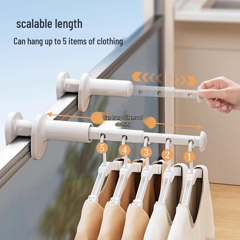 Portable Retractable Folding Travel Hanger for Business Trips & Hotels, No Drilling Required