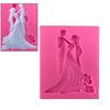Fashion Sugar Craft Wedding Bride Groom Shaped Valentines's Day Chocolate Mould Silicone Cake Mold