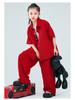 Children's Trendy Street Dance Outfit - Loose Pants and Shirt Set for Boys and Girls Jazz Performance.