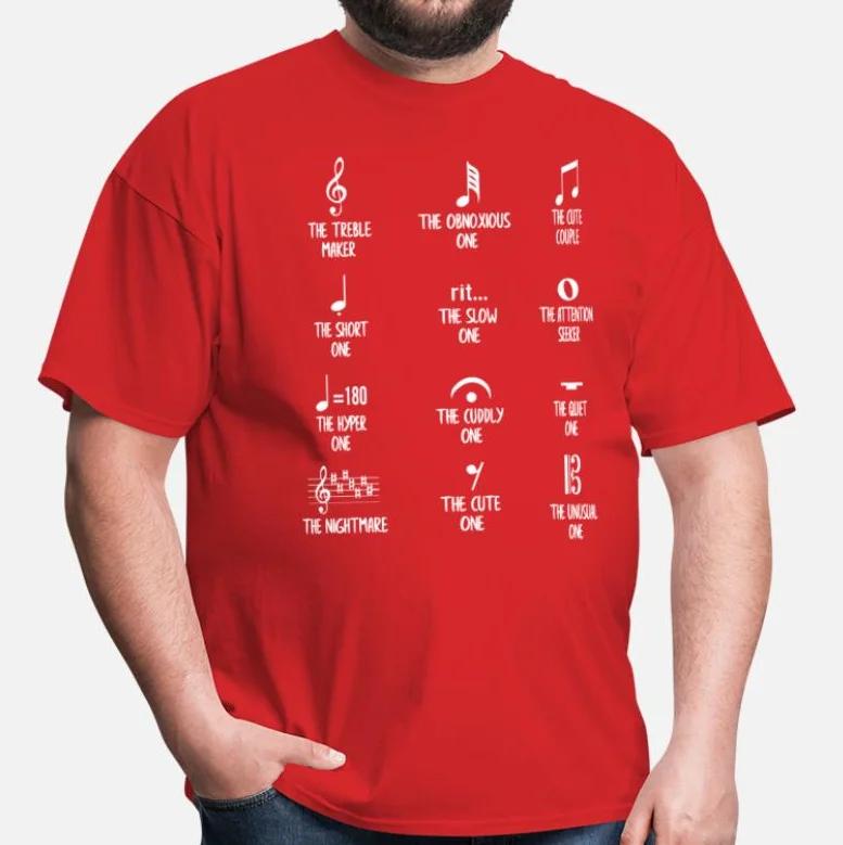 Смешная Музыкальная Символика Мужская Футболка Летняя Хлопковая С Коротким Рукавом Круглый Вырез Унисекс Футболка Новая S3XL S