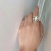 Korean Style Chic Adjustable Ring With Vintage Aesthetic And Eyecatching Shape Geometric
