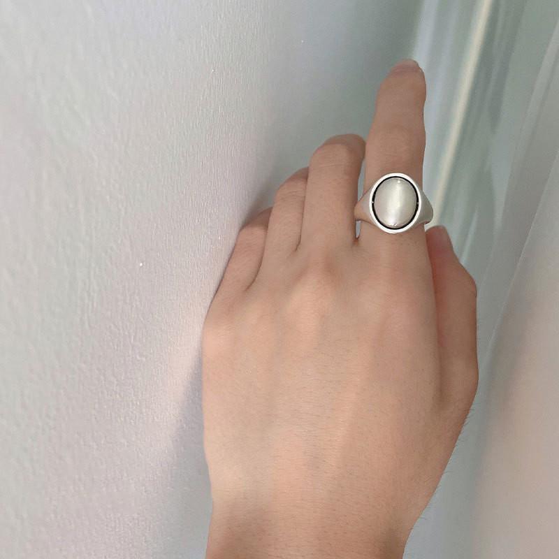 Korean Style Chic Adjustable Ring With Vintage Aesthetic And Eyecatching Shape Geometric