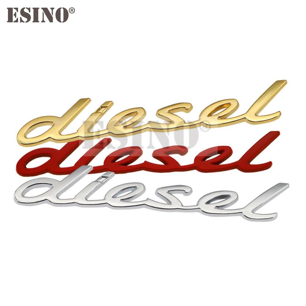 Car Styling 3D Diesel Metal Chrome Zinc Alloy Emblem Logo Car Badge Body Trunk Fender Adhensive Emblem Auto Accessory