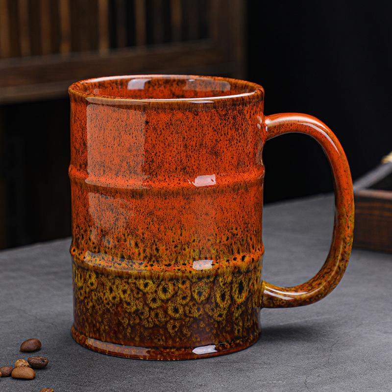 Kiln Oil Bucket Cup Large Capacity Ceramic Mug Creative Coffee Mug