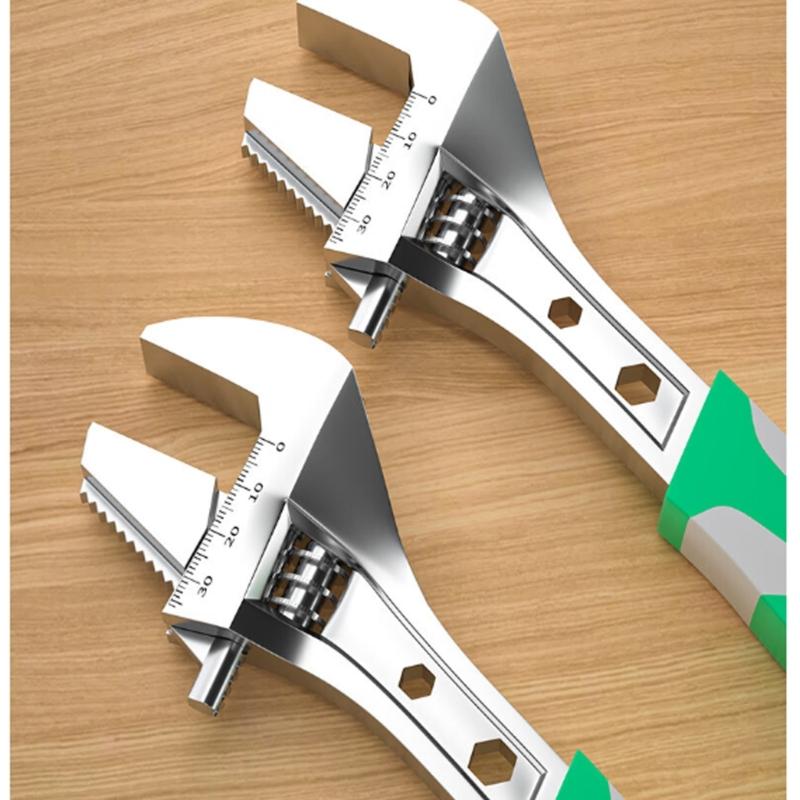 Adjustable Wrench Multifunctional Double Purpose Adjustable Wrench 8/10/12Inch Household Open Bathroom Pipe Adjustable