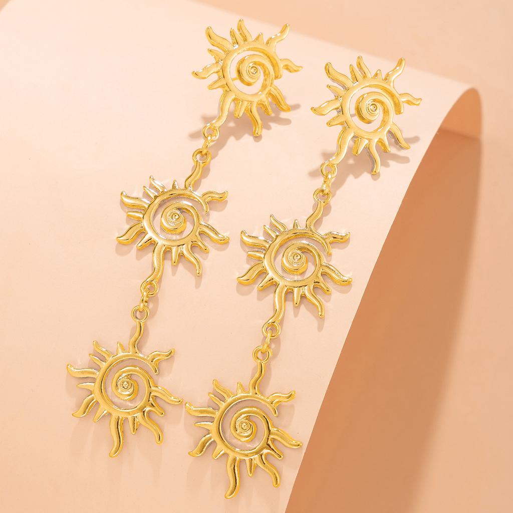 Threaded Totem Ins Style Single Layer Necklace Stainless Steel Jewelry Simple Ethnic Metal Sun Chain the Neck Choker Necklaces