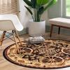 Retro Floral American Round Carpet Universal Anti Slip and Comfortable Carpet for Bedrooms and Living Rooms